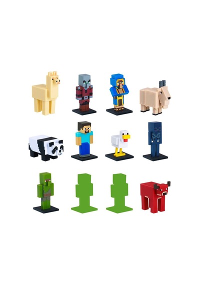Pmı/mc2280 Minecraft 3d Toppeez 12li Deluxe Figür Seti 2 Asorti