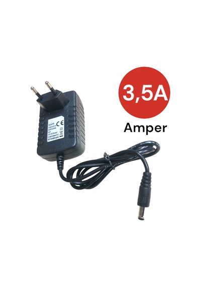 Tek-iş Fişli Şerit Led Güvenlik Kamerası Adaptörü Trafosu Güç Kaynağı 12 Volt 3.5 Amper Dönüştürücü