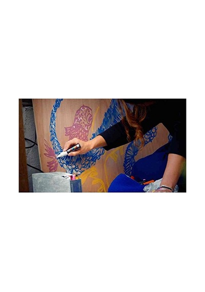 Posca Pc7m Bl 3'lü Konik Geniş Uçlu İşaretleyici Seti, Beyaz 103 Ivory