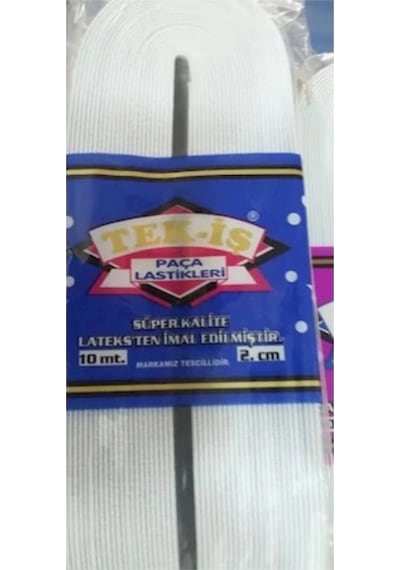 10 Mt Paça Lastiği 2 Cm Beyaz
