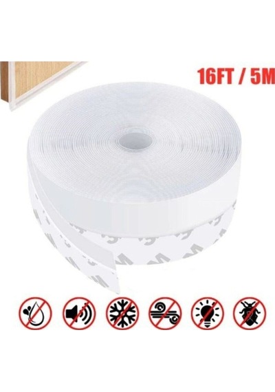 5 Metre Kapı Ve Pencere Isı Ses Yalıtım Bandı 5 Metre Tek Şerit Silikon Bant Çok Renkli Diğer
