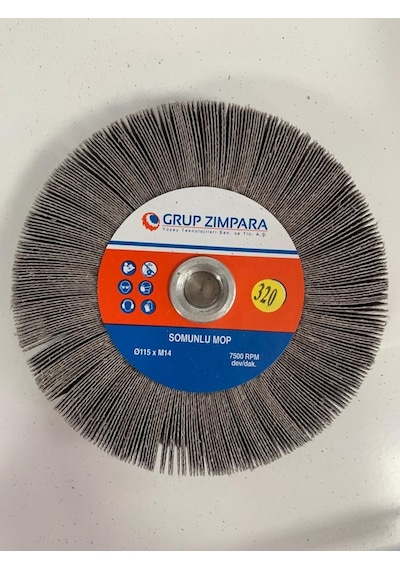 Vidalı Mop Zımpara 115X20 M14 Bağlantılı