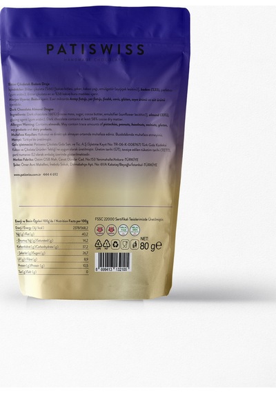 Patiswiss Bitter Badem Draje 80 G