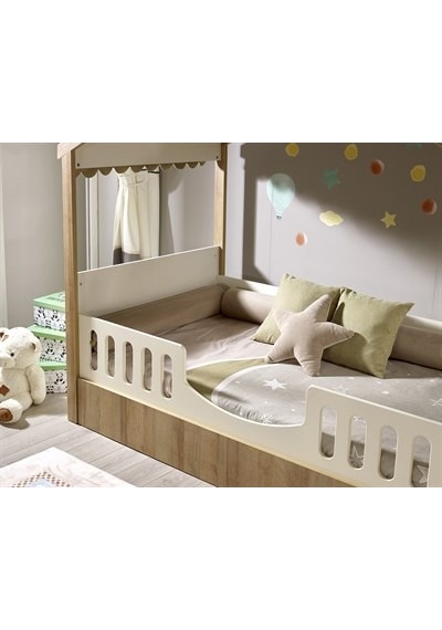 Meltem Kids Mia Çocuk Odası Montessori Karyola 100 x 200 CM Beyaz