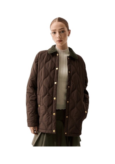 Hunter Witton Quilted Shacket Tof Kahverengi