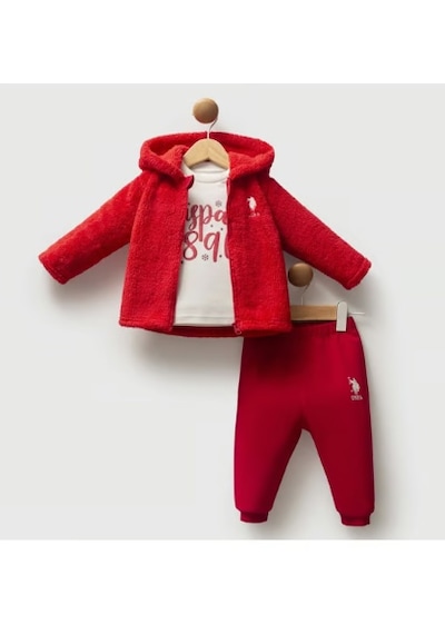 U.S. Polo Assn. U.s. Polo 3lü Takım Kırmızı-12653 Kırmızı