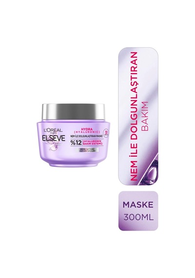 L'oréal Paris Elseve Hydra Hyaluronic 72 Saat Nem İle Dolgunlaştıran Maske 300ml