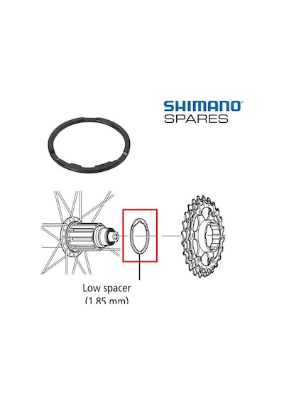 Shimano Ruble Arkası Pul Spacer 1.85mm Siyah