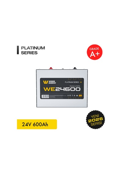 Werer Energy 24V 600Ah LiFePO4 Platinum Series Bluetooth'lu Lityum Demir Fosfat Akü