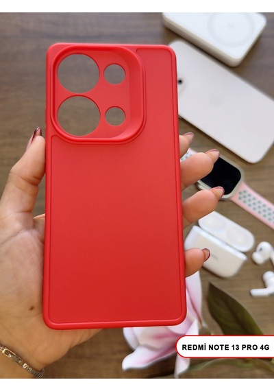 Redmi Note 13 Pro 4g Uyumlu Kamera Korumalı Darbeye Dayanıklı Renk Atmayan Keep Silikon Kılıf Kırmızı