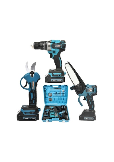 Prohummer Ph218 Akülü 3lü Bahçe Seti - Dal Budama, Testere Ve Vidalama 58vf