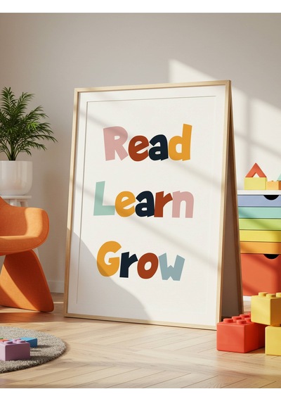 Read Learn Grow Dijital Baskı Poster V3 Çerçevesiz