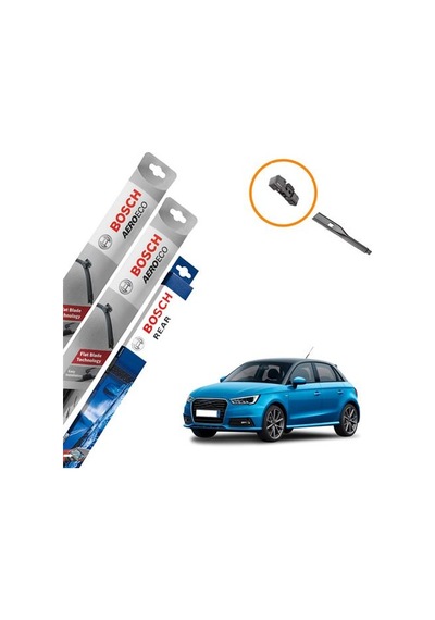 Audi A1 Muz Silecek Takımı Ön Arka Bosch Aeroeco 2010-2017