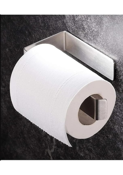 Paslanmaz Çelik Wc Kağıtlık Tuvalet Kağıtlığı Tuvalet Kağıdı Askısı Yapışkanlı Tasarım 000 Açık Krem