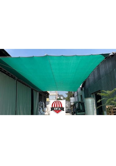 9.5 Metre X 3 Metre %95'lik Gölgelik File 300 Grm 1. Kalite İşçilik'li Halkalı Kemerli Yeşil