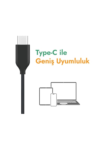 Akg Type-c Kulaklık, Samsung A72/a73/a53/m23/m33/s20/s21/s22/s23 Uyumlu, Siyah, Mikrofonlu L310kbkl102