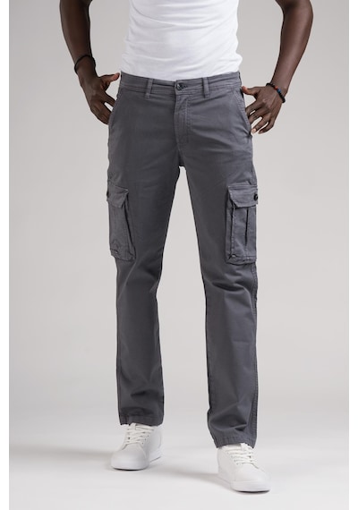 Fbı Jeans Mevsimlik Kanvas Kumaş Regular Fit Boru Paça Kargo Pantolon 001