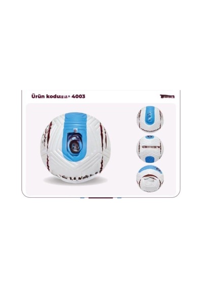 4003bordo Mavi Futbol Topu Bordo