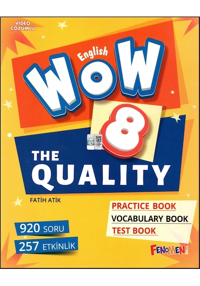 Fenomen Wow English 8. Sınıf The Quality Practice Book-vocabulary Book-test Book