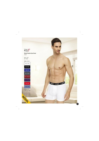 Tutku Elit Erkek Modal Elastan Spor Boxer 1252 - 9 Adet 001