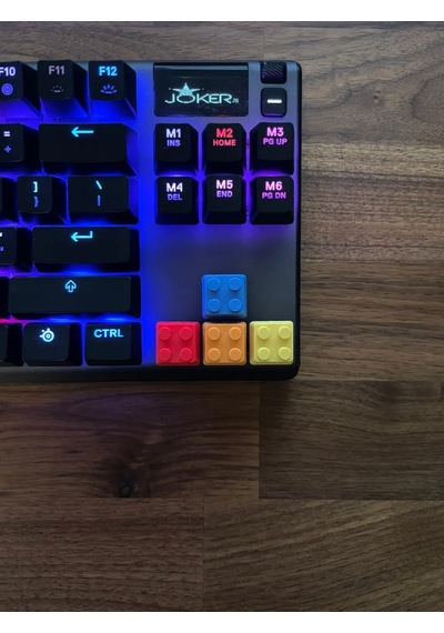Renkli Blok Tuğla Tasarımlı Klavye Tuş Takımı 4 Lü Set Mekan