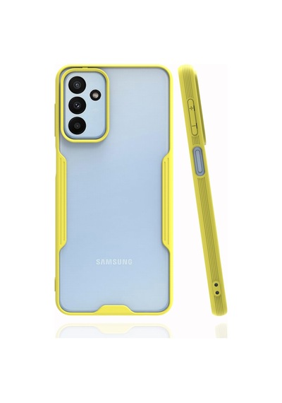 Samsung Galaxy  Uyumlu,  A04s Kılıf Platin Silikon - Sarı