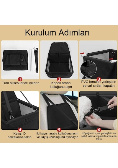 Kedi Köpek Araba Koltuğu Katlanabilir Nefes Alabilir Taşınabilir Pet Seyahat Koltuğu