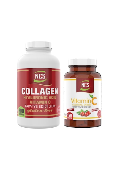 Ncs Kolajen Hyaluronic Acid 300 Tablet + Ncs Vitamin C 120 Tablet