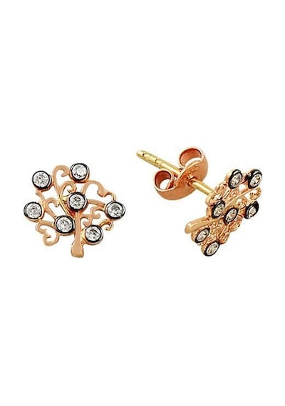 Bilezikhane Küpe Soyağacı Rose 0,74 Gram 14 Ayar Altın