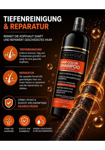 Hızlı Beyaz Kapatıcı Naturel Kahverengi Şampuan 420 Ml