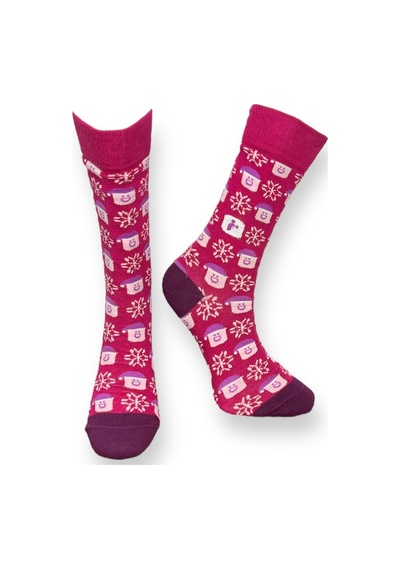 Me-vo Tekli Pembe Renkli Erkek - Kadın Unisex Esnek Nem Alabilen Pamuklu Küp Desenli Soket Çorap Pembe