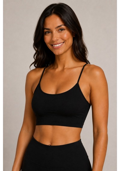 Pijamask Kadın İnce Askılı Crop Top Basic Esnek Büstiyer Atlet Çok Renkli
