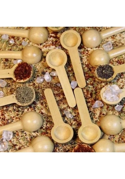 Ahşap Mini Kaşık Seti, Baharat Ölçü Kaşığı, 6 Parça Kaliteli, İthal 3 Büyük, 3 Küçük