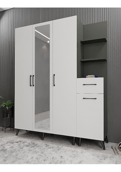 Açelya Portmanto Vestiyer Ayakkabılık Fb - M3 Montaj Dahil 160 Cm