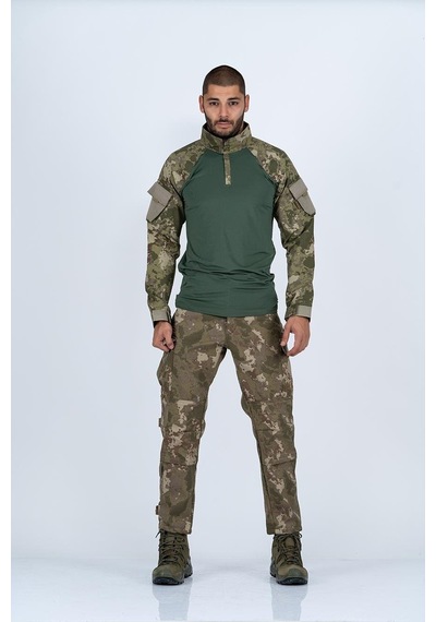 Combat Tactical Pantolon Komando Softshell Kamuflaj - 508-673-piyade Çok Renkli