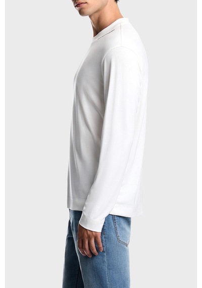 Emporio Armani İpek Karışımlı Bisiklet Yaka Uzun Kollu T Shirt Erkek T Shirt Em006771 Af13721 U0003 Beyaz Emporio Armani İpek Karışımlı Bisiklet Yaka Uzun Kollu T Shirt Erkek T Shirt Em006771 Af13721 U0003 Beyaz