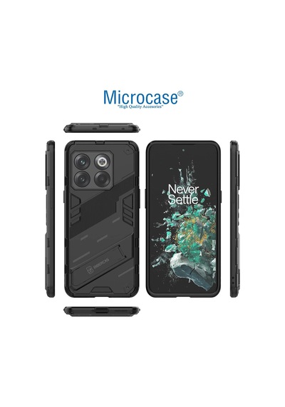 OnePlus Ace Pro-10T Matrix Serisi Standlı Kılıf -Siyah