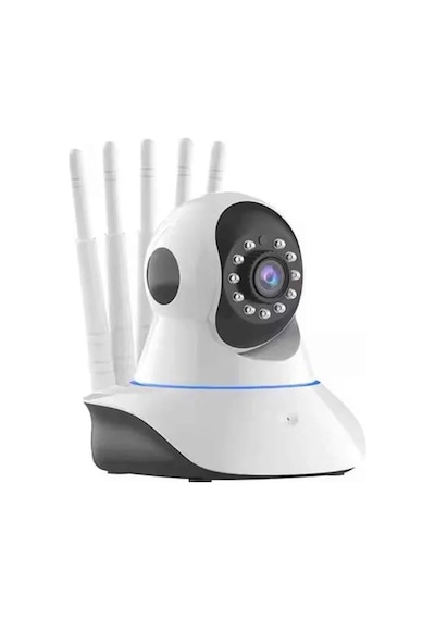 Led Aydınlatmalı 5 Antenli Motorlu 1080p Wifi Kamera Sensörlü Yeni Nesil Beyaz