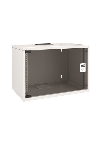 AGER 7U 510x400mm Duvar Tipi Beyaz Kabinet Demonte SOHO AG-SH07U5140B1-CBAA-B-D1