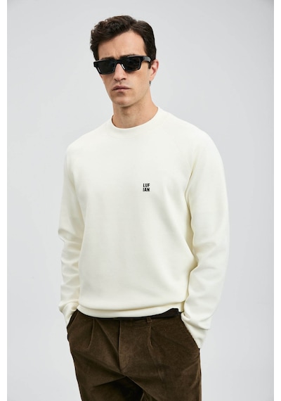 Lufian Grant Kırık Beyaz Erkek Sweatshirt 112030179 Kırık Beyaz