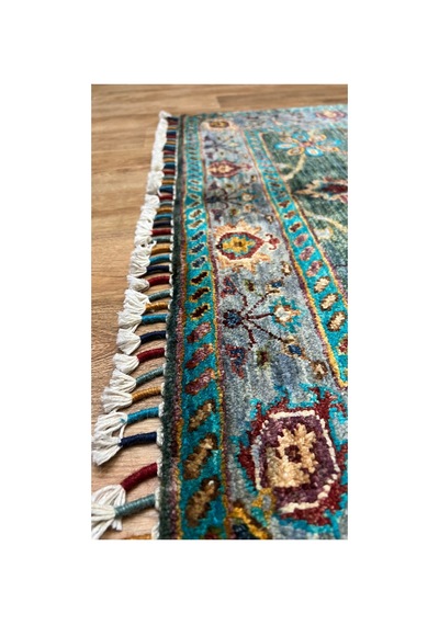 El Dokuma Afghan Halısı Yeşil