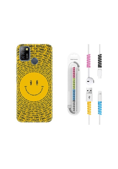 Infinix Smart 5 Kılıf Kablo Koruyuculu Smile 1862