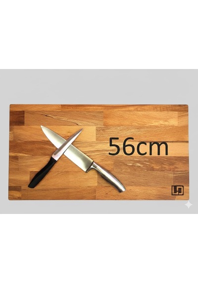 Limon Dekor Xxl Profesyonel Kesme Tahtası / Masif Kayın Ağacı / 56x30 Cm/ Çift Taraflı Doğrama, Et Steak Ve Sun Diğer