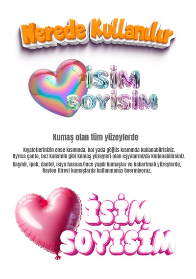 Kıyafet Etiketi - Okul Kıyafet Kumaş Etiketi Kreş Anaokulu İlkokul Kıyafet Kumaş Etiketi Set15 Karışık