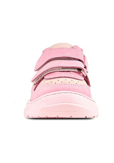 Rakerplus Schaggy Hakiki Deri Pembe Yeşil Bebek Spor Ayakkabı Pembe