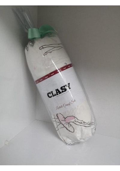 Clasy Ranforce Lastikli Çarşaf Seti Tek Kişilik Desenli Beyaz Çok Renkli