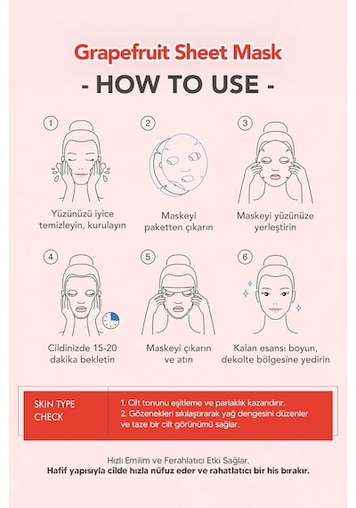 Lebelage Greyfurt Özü İçeren Aydınlatıcı, Nemlendirici Kağıt Maske Lebelage Fruit Grapefruit Mask