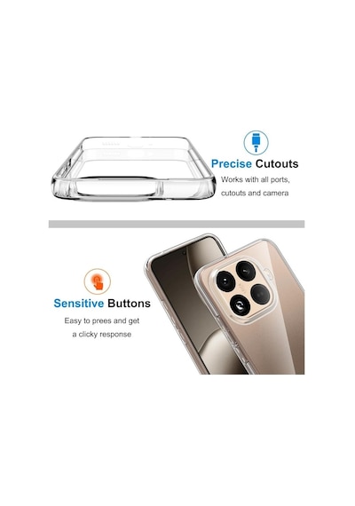 Xiaomi 15t Pro Uyumlu Silikon Kılıf - Kamera Korumalı Esnek Pastel Renk Kapak - Şeffaf Şeffaf