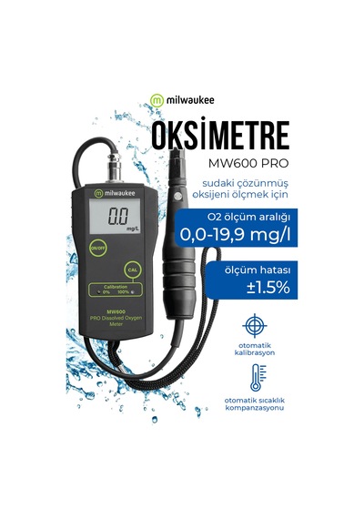 Milwaukee Mw600 Çözünmüş Oksijen Metre Do Ölçüm Cihazı