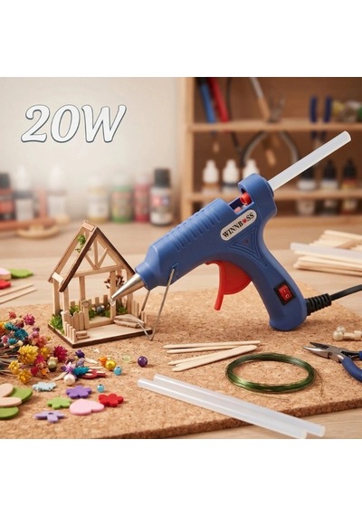Özel Üretim Pratik Hızlı Isınan 20w Sıcak Silikon Tabancası Küçük Boy 75 Mm Mum Silikon Uyumlu